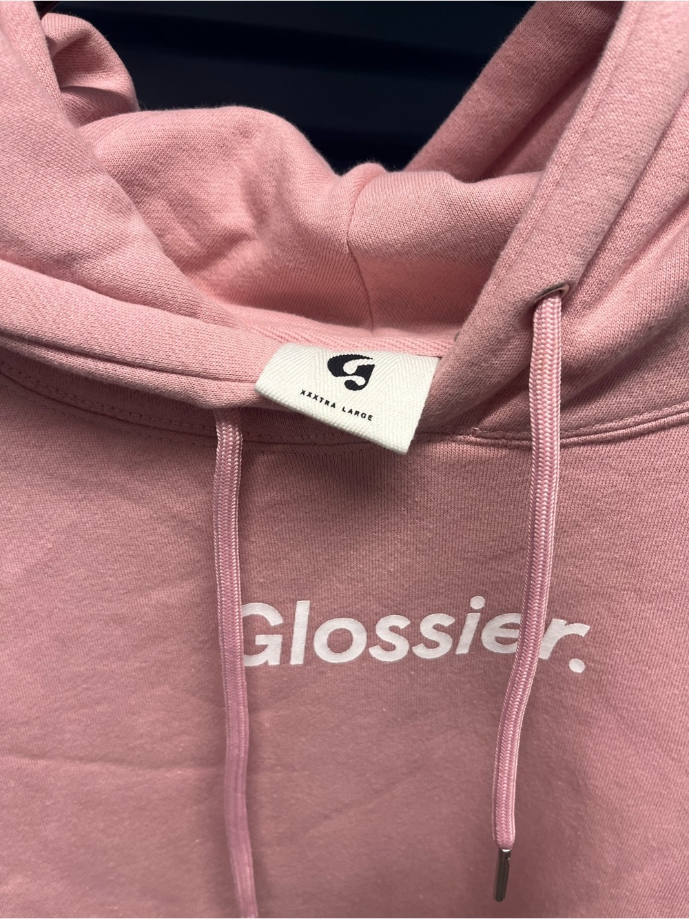 Glossier Pink Pullover Hoodie Sweatshirt